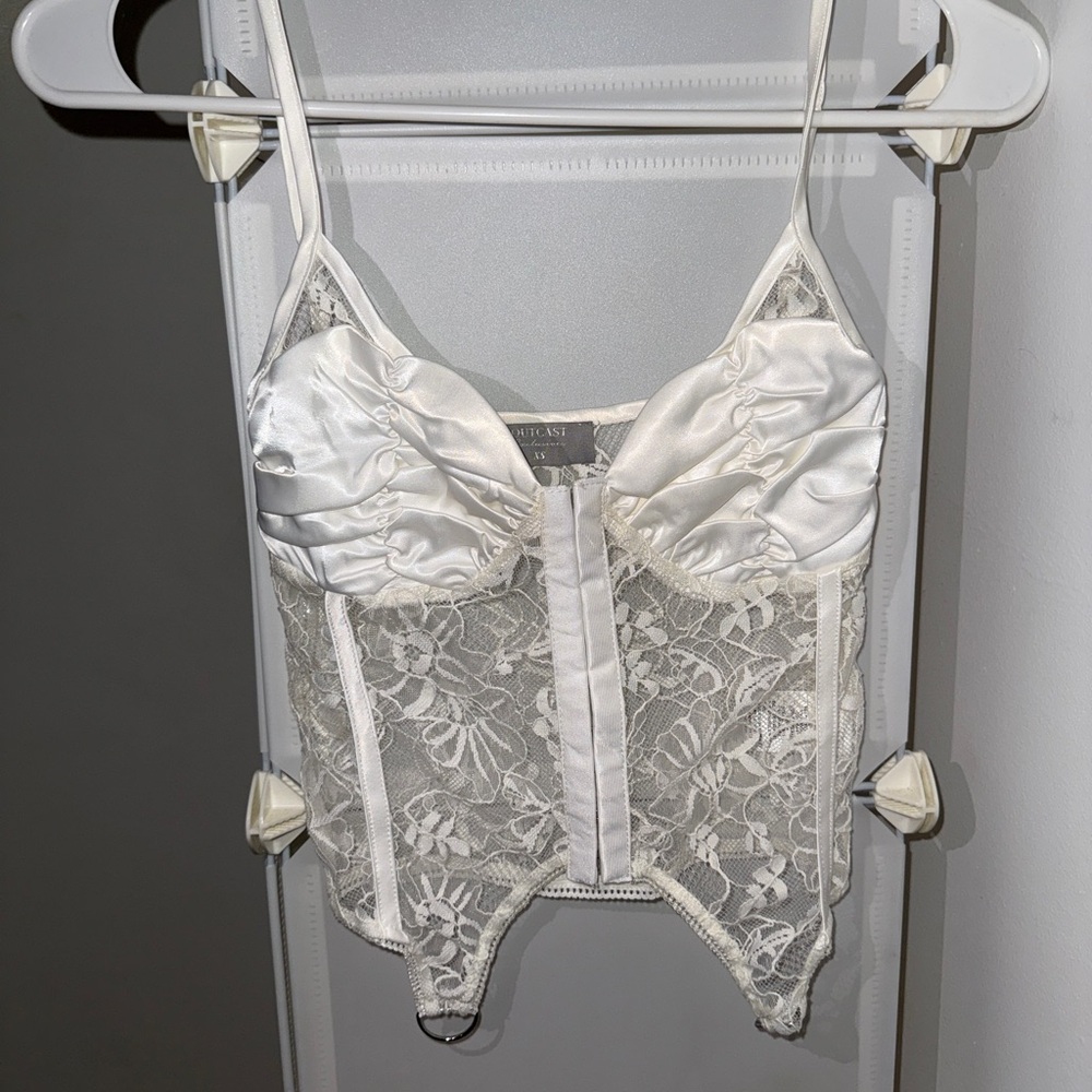Sexy Lace and Satin Corset Top- A Bombshell Must